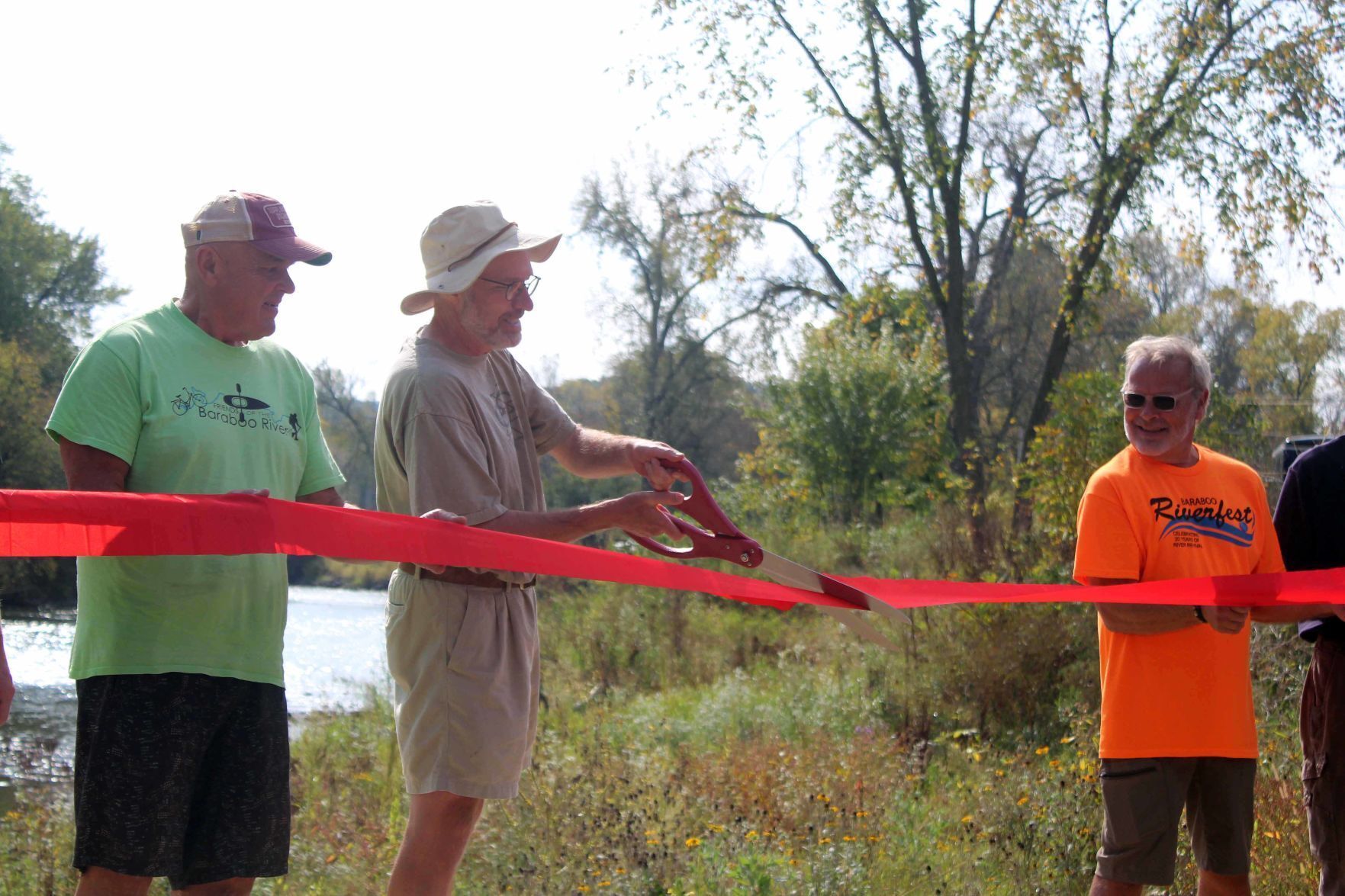 Dedicating new Maxwell Potter Boat Landing